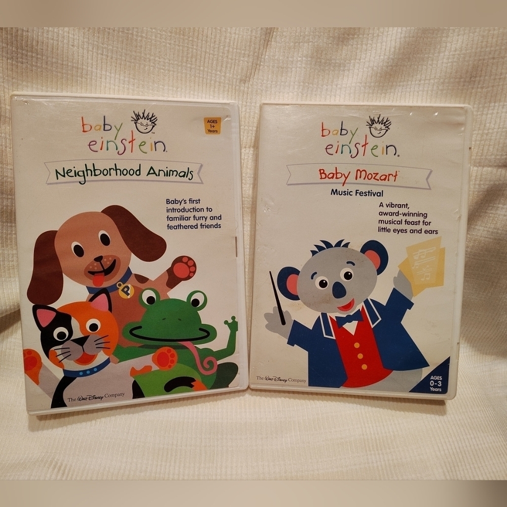 Disney DVD Lot Of 2 Baby Einstein Videos Baby Mozart & Neighborhood Animals